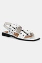 Steve Madden sandale Saria-E imitatie de piele lacuita alb SM19000132.108