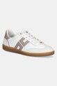 Elisabetta Franchi sneakersy skórzane skóra zamszowa biały SA50G51E2.DK6