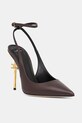 Usnjene visoke pete Elisabetta Franchi Ozka rjava SA26B51E2.644