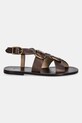 Polo Ralph Lauren sandały skórzane Ring 818923266 brązowy SS25