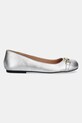 Kožené balerínky Love Moschino JA11011G1MIF090B strieborná SS25
