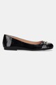 Love Moschino balerini de piele JA11011G1MII0000 negru SS25