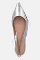 Kožne balerinke Love Moschino srebrna JA11021G1MIF0902