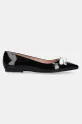 Love Moschino balerini de piele JA11031G1MIH100A negru SS25