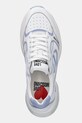 Love Moschino sneakersy skórzane biały JA15296G1MIA110E