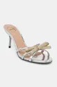 Love Moschino klapki 5-8 cm srebrny JA28036G1MJE190A