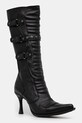 Кожени ботуши VETEMENTS Biker Boots без изолация черен WA66BO110B