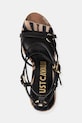 Just Cavalli sandały skórzane czarny 78RA3S23ZPA33899