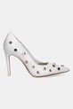 Kožené lodičky Dkny Mickel Studs K1548733.WHT biela SS25