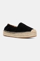 Kožené espadrilky BOSS Madeira textilní černá 50542344.001