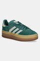 adidas Originals sneakers din piele intoarsă Gazelle Bold W textil verde JS3358