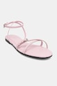 HUGO sandały skórzane Tayna płaski różowy 50542093.684