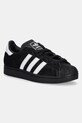 adidas Originals sneakersy skórzane Superstar II W niska czarny JH9475