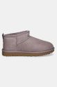 Čizme za snijeg od brušene kože UGG Classic Ultra Mini 1116109.SGRP ljubičasta SS25