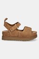 Sandale od brušene kože UGG Goldenstar Hi 1167356.CHE smeđa SS25