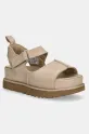 UGG sandały zamszowe Goldenstar Hi 5-8 cm beżowy 1167356.SAN