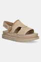 Замшеві сандалі UGG Goldenstar Regenerate платформа бежевий 1167369.SAN