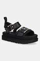 UGG sandały skórzane Goldenstar Villa tekstylny czarny 1167392.BLK