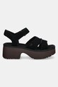 UGG sandały zamszowe New Heights Ankle Strap 1167475.BLK czarny SS25