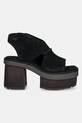 Semišové sandále UGG New Heights Platform 1167479.BLK čierna SS25