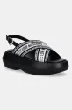 Love Moschino sandały tekstylny czarny JA16207I0MIX200A