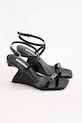 Karl Lagerfeld sandale de piele WAVERLY KL34612.1BP negru SS25