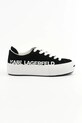 Karl Lagerfeld velúr sportcipő SKATE lapos fekete KL60722.500