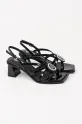 Karl Lagerfeld sandale de piele BEKKI KL32625.000 negru SS25