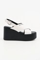 Karl Lagerfeld pantofi cu toc WENDY piele alb KL33325.010