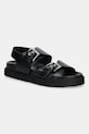 Jonak sandale de piele LAGO piele negru 1000041