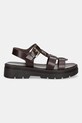 Jonak sandale de piele LONDRES 3600024 burgundia SS25