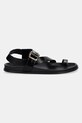 Alohas sandale de piele Siren S100740.01 negru SS25
