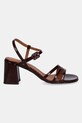 Δερμάτινα σανδάλια Billi Bi 5-8 cm καφέ A8377.Castagna