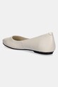 Obuwie Calvin Klein baleriny skórzane FLAT MARY JANE - LTH HW0HW02341 beżowy