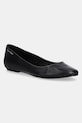 Шкіряні балетки Calvin Klein FLAT MARY JANE - LTH чорний HW0HW02341
