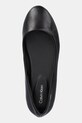 Calvin Klein balerini de piele FLAT MARY JANE - LTH negru HW0HW02341