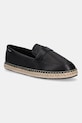 Calvin Klein espadrile de piele ESPADRILLE W/CK HW - LTH piele negru HW0HW02390