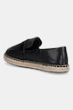Încălțăminte Calvin Klein espadrile de piele ESPADRILLE W/CK HW - LTH HW0HW02390 negru