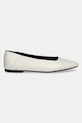 Шкіряні балетки Calvin Klein FLAT BALLERINA - LTH HW0HW02463 бежевий SS25