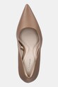 Kožené lodičky Calvin Klein HEEL PUMP 90 - LTH hnědá HW0HW02336
