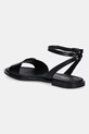 Obuwie Calvin Klein sandały skórzane FLAT SANDAL W/CK HW - LTH HW0HW02367 czarny