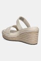 Încălțăminte Calvin Klein slapi de piele WEDGE SANDAL 50 - HE HW0HW02375 bej