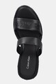 Calvin Klein slapi de piele WEDGE SANDAL 50 - HE negru HW0HW02375