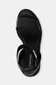Kožené sandále Calvin Klein WEDGE SANDAL 70 - HE čierna HW0HW02376