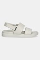 Δερμάτινα σανδάλια Calvin Klein FLAT ADJ SANDAL EYELET HW0HW02488 γκρί SS25