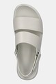 Δερμάτινα σανδάλια Calvin Klein FLAT ADJ SANDAL EYELET γκρί HW0HW02488