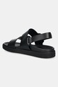 Încălțăminte Calvin Klein sandale de piele FLAT ADJ SANDAL EYELET HW0HW02488 negru