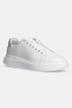 Δερμάτινα αθλητικά παπούτσια Calvin Klein CUPSOLE LACE UP - SUEDE BT πλατφόρμα λευκό HW0HW02404