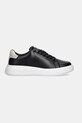 Calvin Klein sneakers din piele CUPSOLE LACE UP - SUEDE BT HW0HW02404 negru SS25