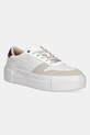 Кожаные кроссовки Calvin Klein FF CUPSOLE LACE UP - LTH MIX замш белый HW0HW02409